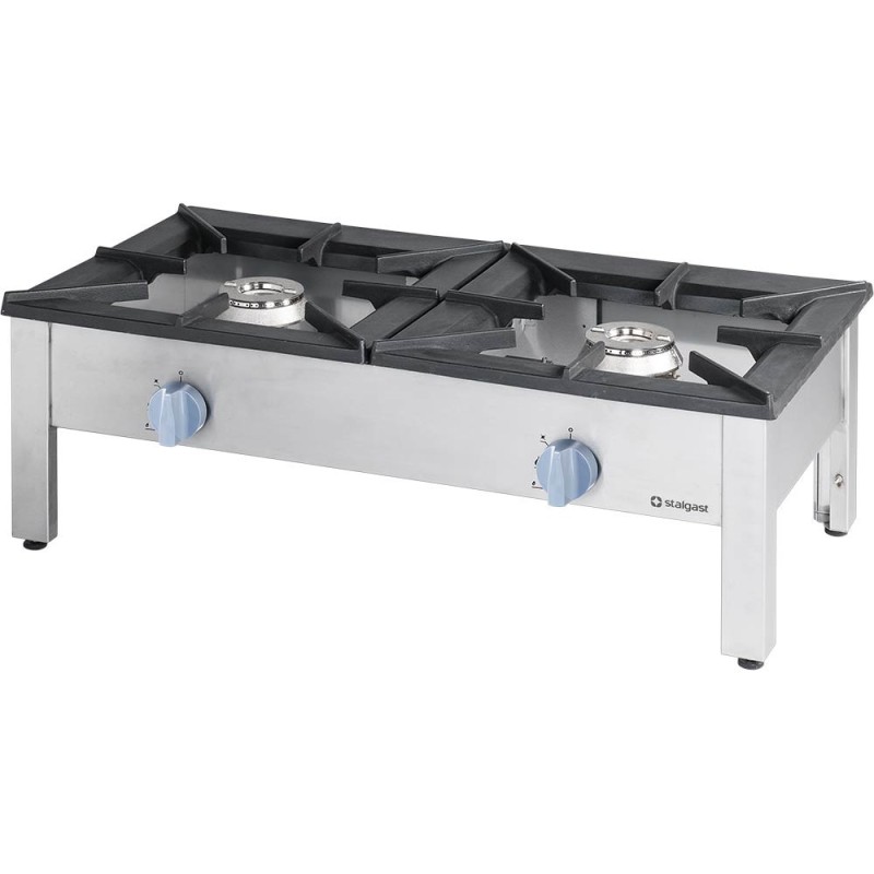 STALGAST - Tabouret à gaz double, 1140x605, 2x9.0 kW, G20/20 mbar