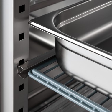 STALGAST - Armoire réfrigérée à deux portes en acier inoxydable, GN 2/1, V 1300 l