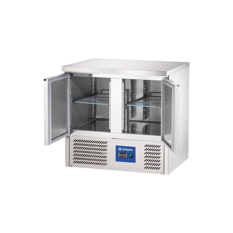 STALGAST - Table réfrigérée à 2 portes, groupe de réfrigération en bas, V 240 L