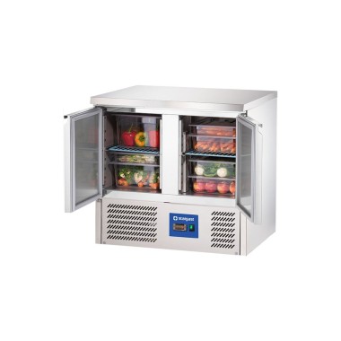 STALGAST - Table réfrigérée à 2 portes, groupe de réfrigération en bas, V 240 L