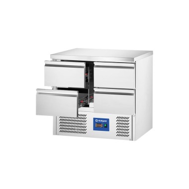 STALGAST - Table réfrigérée avec tiroirs, groupe frigorifique en bas, V 220 L