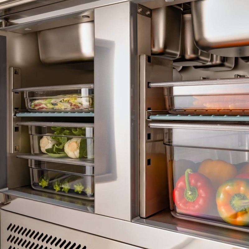 STALGAST - Table réfrigérée à salades avec 3 portes, V 368 litres
