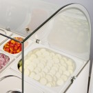 STALGAST - Table réfrigérée à salades à deux portes avec superstructure en verre, V 240 l