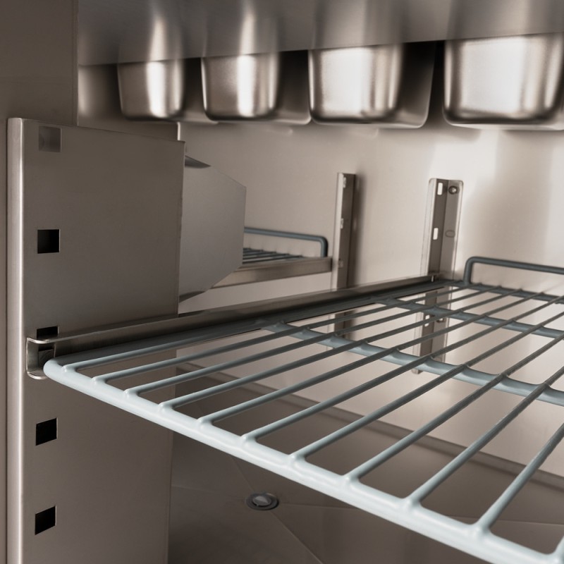 STALGAST - Table réfrigérée à deux portes pour pizza, V 240 l