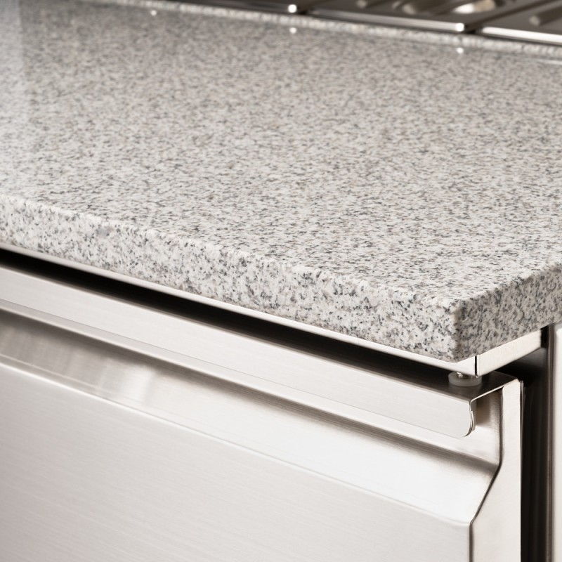 STALGAST - Table réfrigérée à deux portes pour pizza, V 240 l