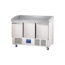 STALGAST - Table réfrigérée 3 portes pour pizza sans superstructure sur roulettes, V 368 l