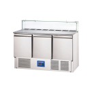 STALGAST - Table réfrigérée 3 portes pour pizza avec dessus en verre, V 402 L