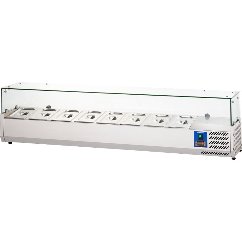 STALGAST - Vitrine réfrigérée surélevée avec vitre 8 x GN 1/4