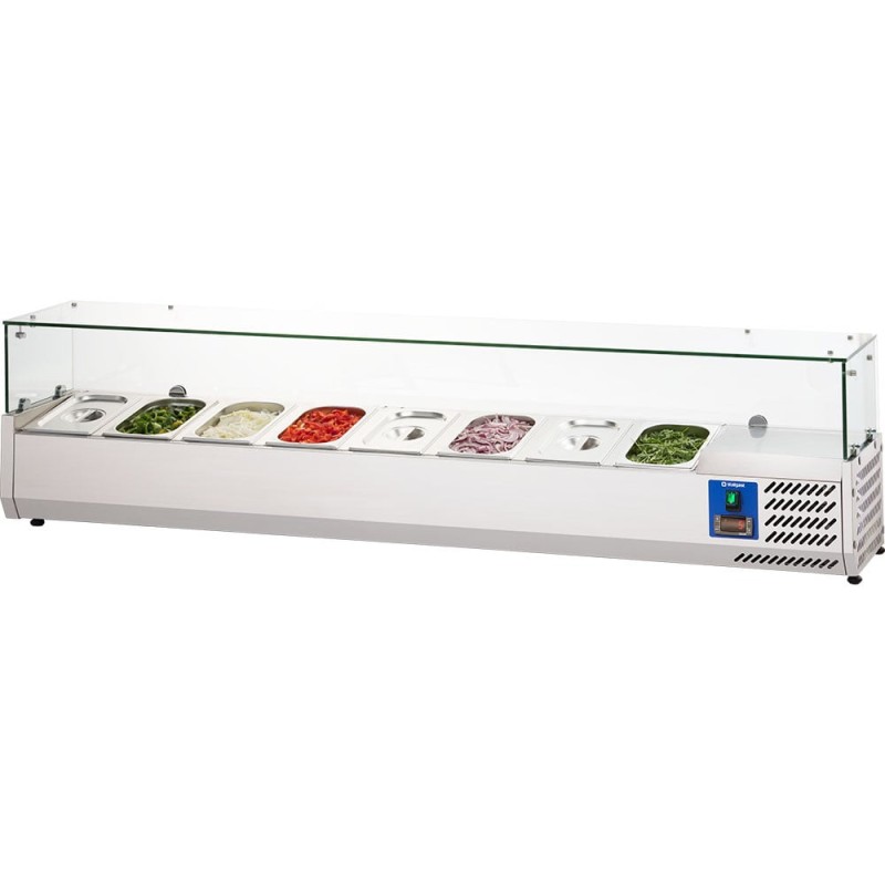 STALGAST - Vitrine réfrigérée surélevée avec vitre 8 x GN 1/4