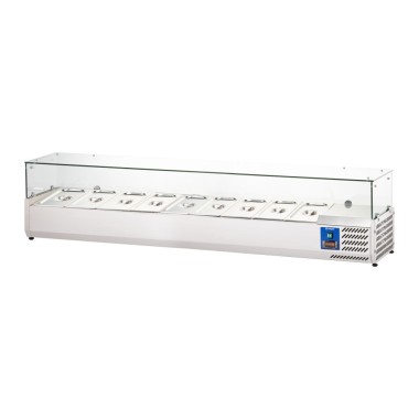 STALGAST - Vitrine réfrigérée surélevée avec vitre L 2000 mm