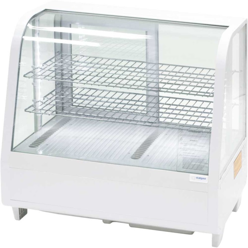 STALGAST - Vitrine d'exposition 100 L blanc avec éclairage LED