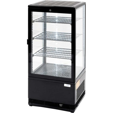 STALGAST - Vitrine  78 litres noire avec éclairage LED