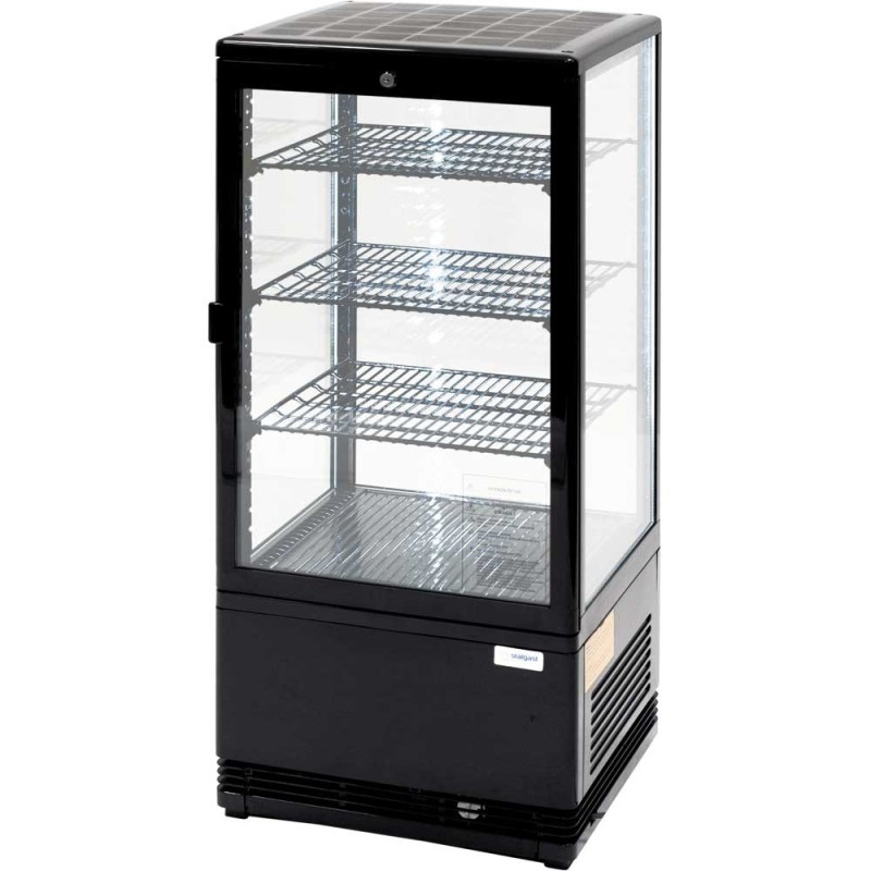 STALGAST - Vitrine  78 litres noire avec éclairage LED