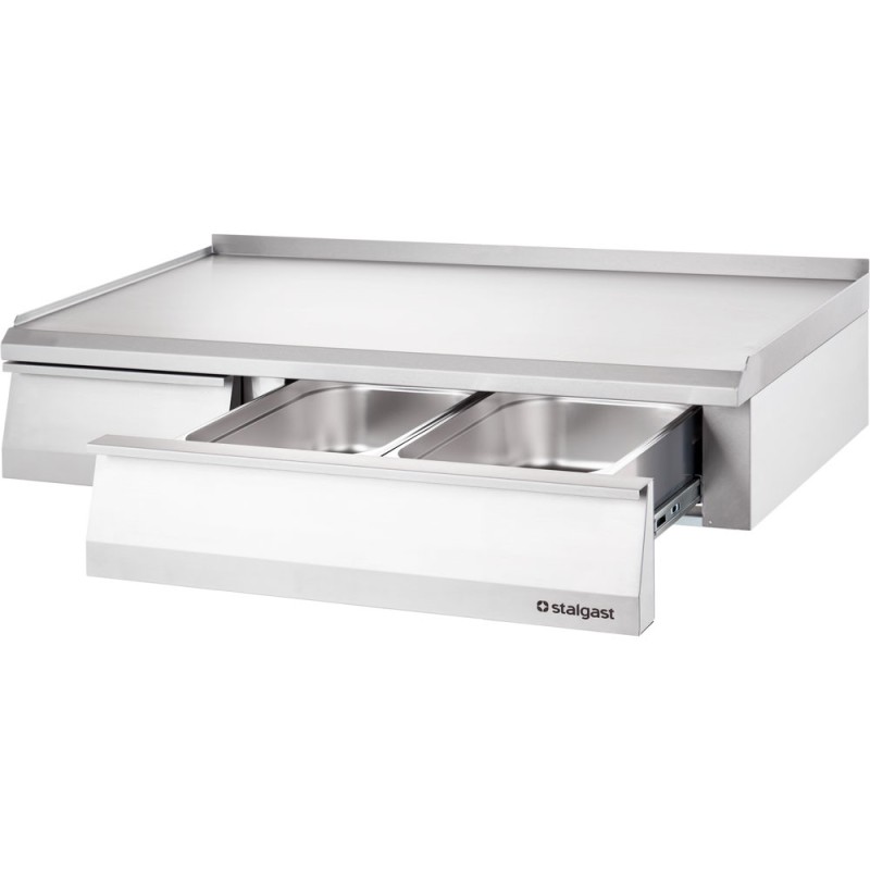 STALGAST - Poste de travail neutre orienté avec tiroirs 1200 mm
