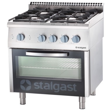 STALGAST - Cuisinière et four gaz  800x700 22,5+5,0 kW G20/20 mbar