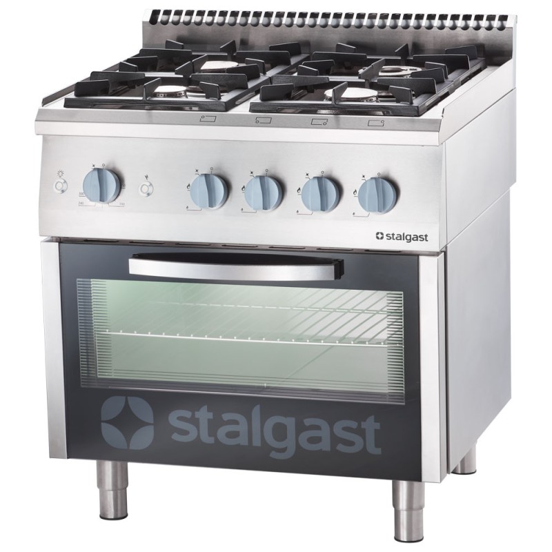 STALGAST - Cuisinière et four gaz  800x700 22,5+5,0 kW G20/20 mbar