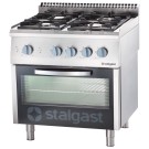 STALGAST - Cuisinière et four gaz  800x700 22,5+5,0 kW G20/20 mbar
