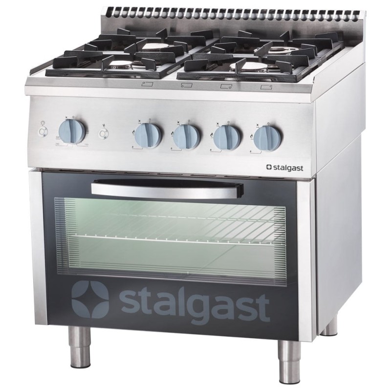 STALGAST - Cuisinière et four à gaz  800x700 22,5+5,0 kW G30/37 mbar