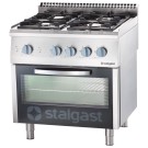 STALGAST - Cuisinière et four à gaz  800x700 22,5+5,0 kW G30/37 mbar