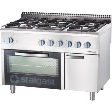STALGAST - Cuisinière et four à gaz 1200x700 32,5+5,0 kW G30/37 mbar