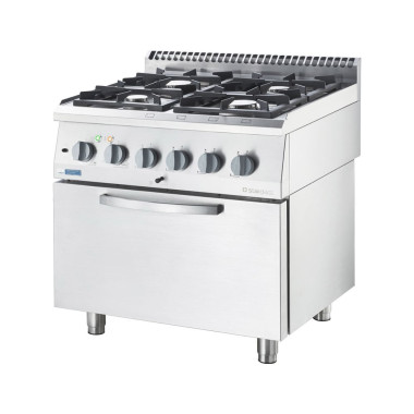 STALGAST - Cuisinière à gaz  avec four électrique 800x700 17.0+6.5 kW G30/37 mbar