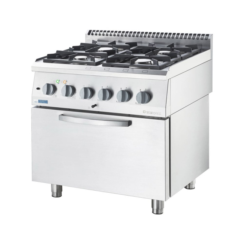 STALGAST - Cuisinière à gaz  avec four électrique 800x700 17.0+6.5 kW G30/37 mbar
