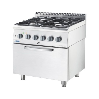 STALGAST - Cuisinière à gaz four électrique 800x700 14,0+6,5 kW G30/37 mbar