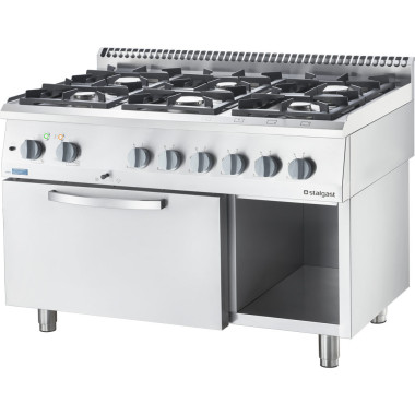 STALGAST - Cuisinière gaz avec four électrique 1200x700 25.5+6.5 kW G20/20 mbar