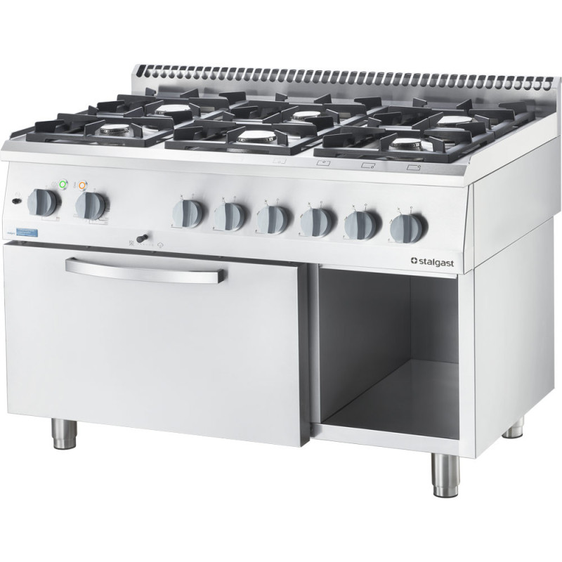 STALGAST - Cuisinière gaz avec four électrique 1200x700 25.5+6.5 kW G20/20 mbar