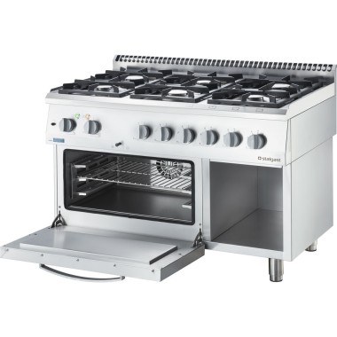 STALGAST - Cuisinière gaz avec four électrique 1200x700 25,5+6,5 kW G30/37 mbar