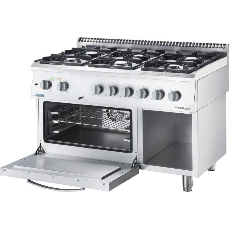 STALGAST - Cuisinière gaz avec four électrique 1200x700 21.0+6.5 kW G20/20 mbar