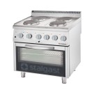 STALGAST - Cuisinière électrique 4 plaques avec four électrique 10,4+7 kW