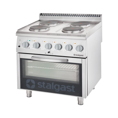 STALGAST - Cuisinière électrique 4 plaques avec four électrique