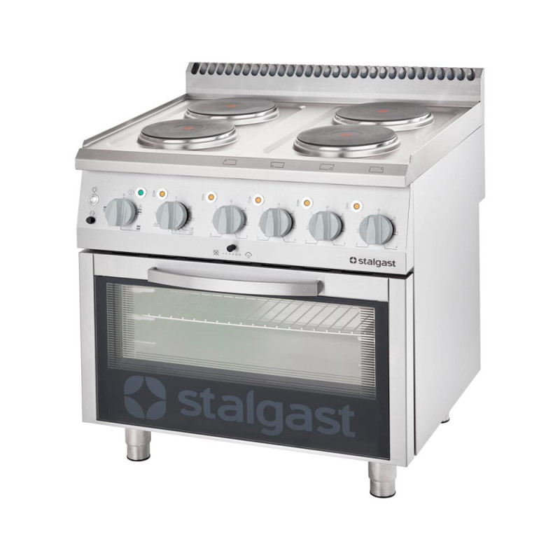 STALGAST - Cuisinière électrique 4 plaques avec four électrique