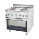 STALGAST - Cuisinière électrique 4 plaques avec four électrique