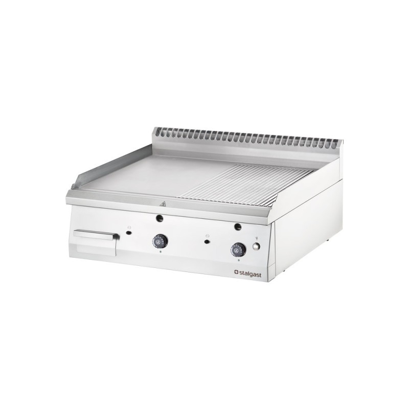 STALGAST - Plancha à gaz  lisse et nervuré 800x700 13,0 kW G30/37 mbar