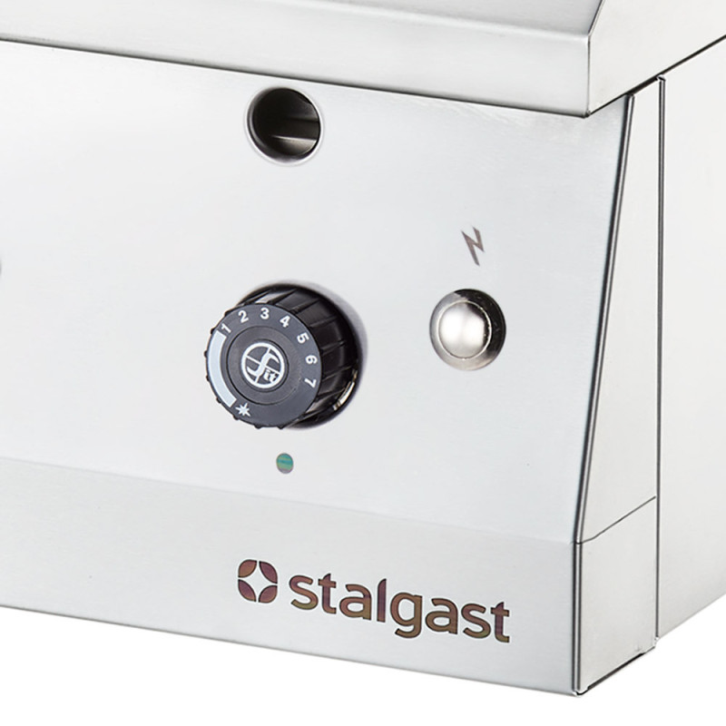 STALGAST - Plancha gaz amovible chromée striée