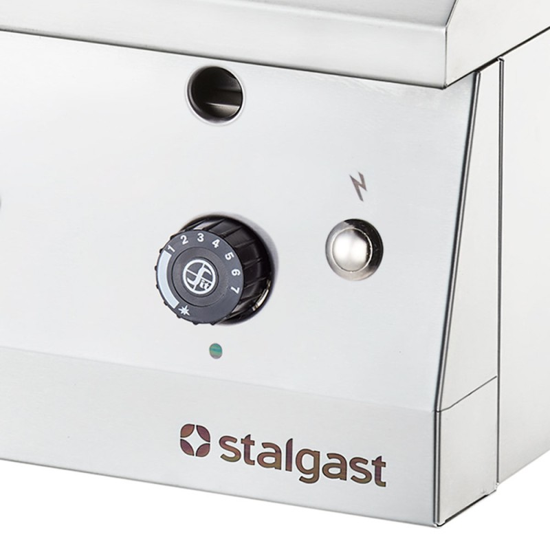 STALGAST - Plancha à gaz lisse et nervurée amovible 800x700
