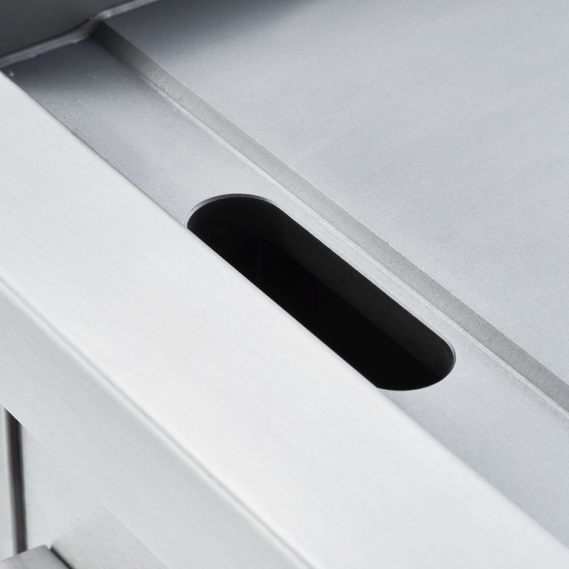 STALGAST - Plancha amovible lisse et nervurée à gaz