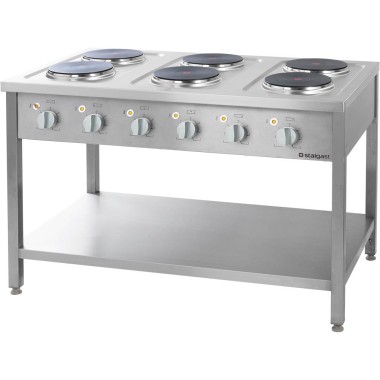 STALGAST - Cuisinière électrique, 6 plaques, 15,6 kW