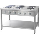 STALGAST - Cuisinière électrique, 6 plaques, 15,6 kW