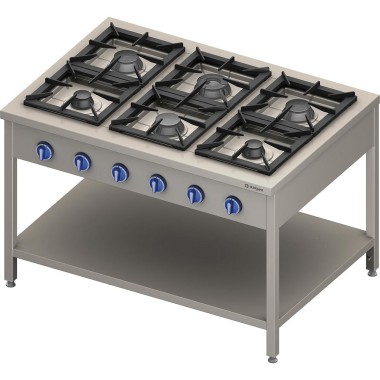 STALGAST - Cuisinière  gaz 6 brûleurs