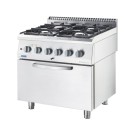 STALGAST - Cuisinière à gaz avec four électrique 800x700 17.0+6.5 kW G20/20 mbar