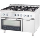 STALGAST - Cuisinière à gaz avec four électrique statique1200x700 32.5+7.0 kW G20/20 mbar