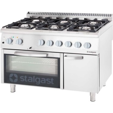 STALGAST - Cuisinière gaz avec four électrique 1200x700 32.5+7.0 kW G30/37 mbar
