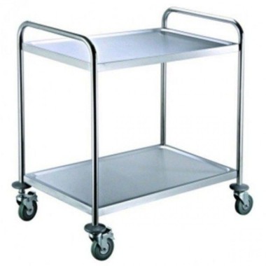Beckers - Chariot de service inox Modèle RPC-L2  deux étagères