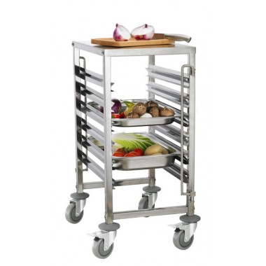 Beckers - Chariot inox Capacité 6 x GN1/1 GN1/2 GN1/3 GN 2/3