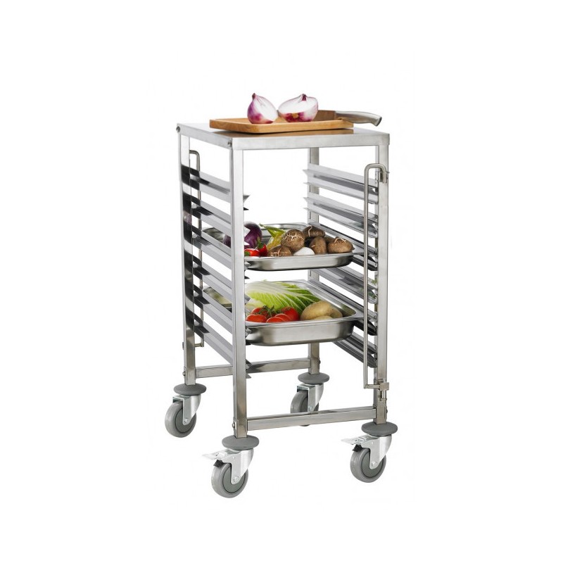 Beckers - Chariot inox Capacité 6 x GN1/1 GN1/2 GN1/3 GN 2/3