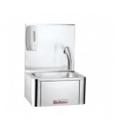 Beckers - Lavabo mural commande au genou et distributeur de savon