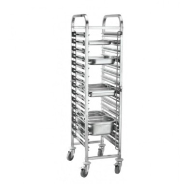 Beckers - Chariot  Modèle TR15A inox 201 Capacité GN1/1 GN1/2 GN1/3